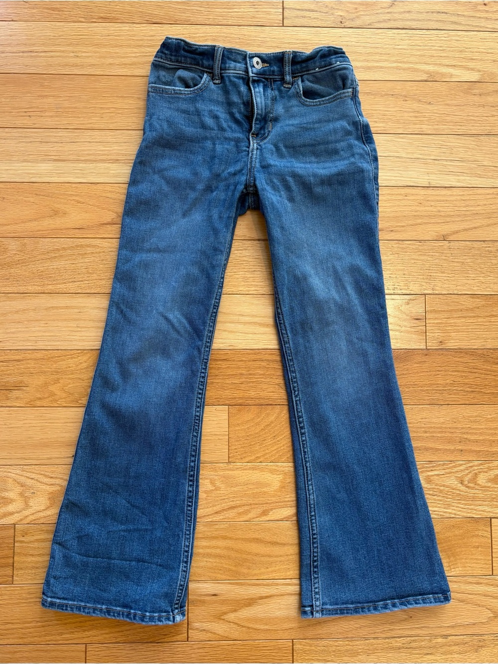 Abercrombie Kids Girls High Rise Flare-Leg Blue Jeans 9/10 Regular
